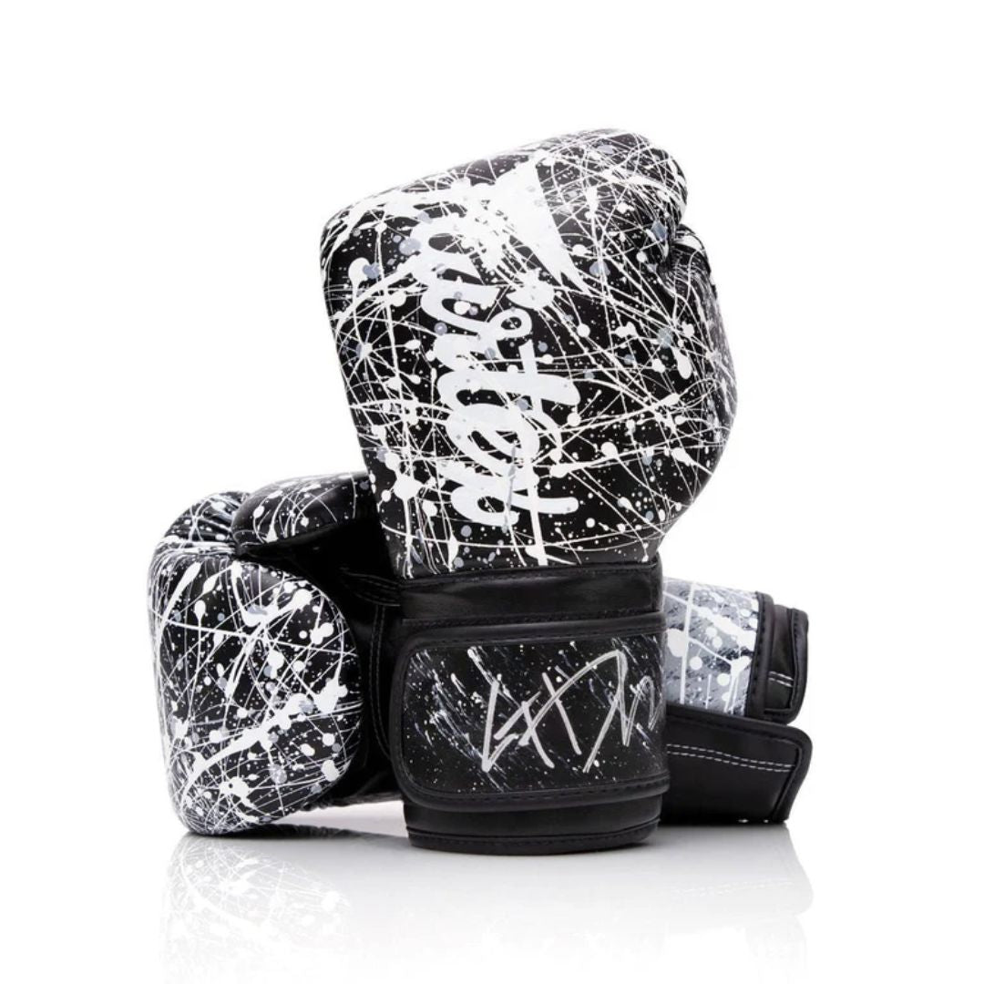 Fairtex Microfiber Gloves - Art collections - Black/White Painter