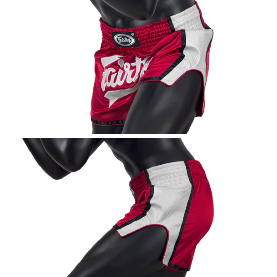 Fairtex Red/White Slim Cut Muay Thai Boxing Short