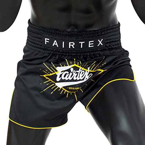 Fairtex Focus Black Slim Cut Muay Thai Boxing Short