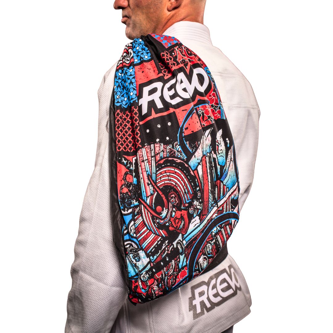 Reevo Oma Plata V2 Bjj Gi with Samurai drawstring knapsack