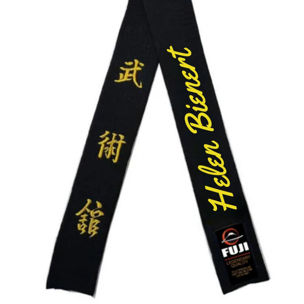Name or kanji on belt