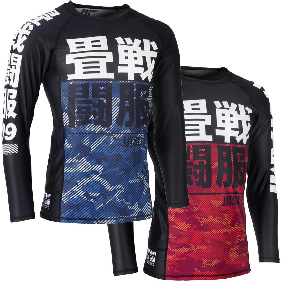 Tatami Fightwear Essential Camo Long Sleeve Rash Guard - Hatashita