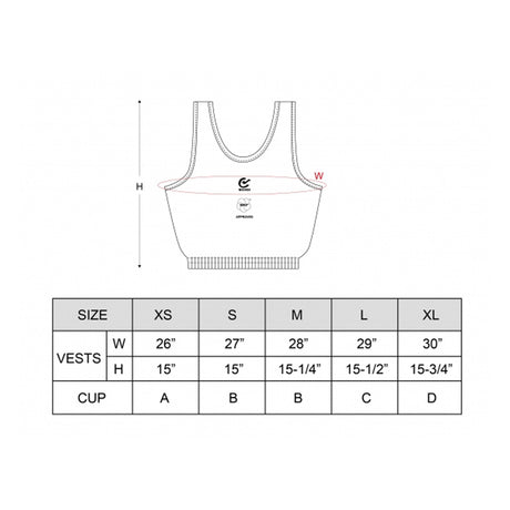 Wacoku WKF Female Chest Guard w/ Cup - Hatashita