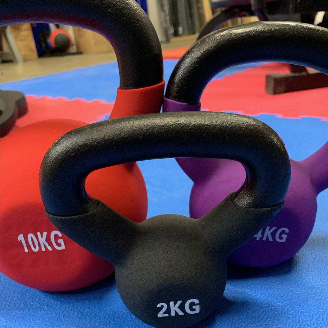 Neoprene coated cast Iron kettlebells