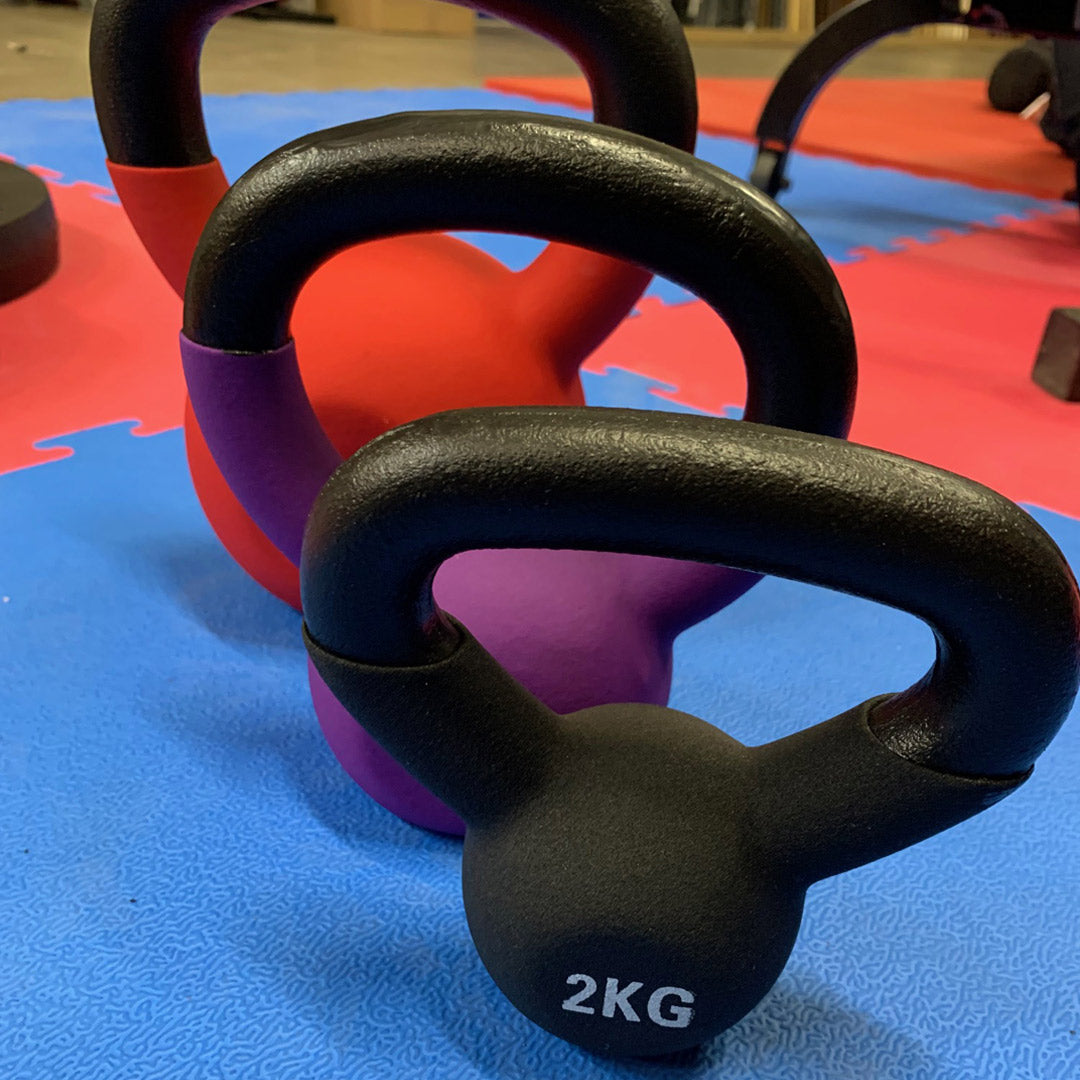 Neoprene coated cast Iron kettlebells