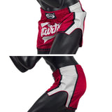 Fairtex Red/White Slim Cut Muay Thai Boxing Short