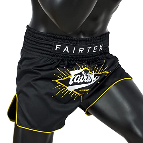 Fairtex Focus Black Slim Cut Muay Thai Boxing Short