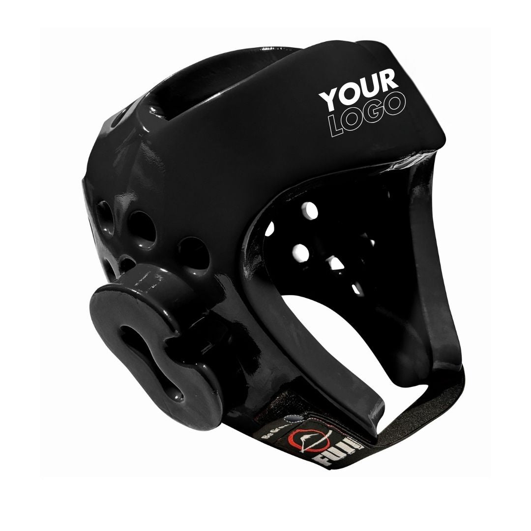 Fuji Black Sparring Headgear - Custom (Add your own logo)