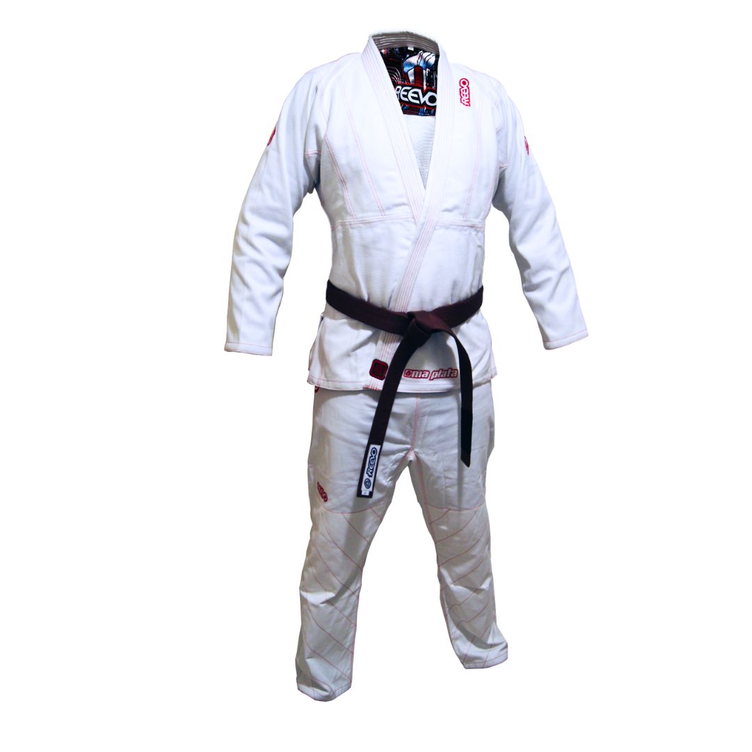 Reevo Oma Plata V2 Bjj Gi with Samurai drawstring knapsack