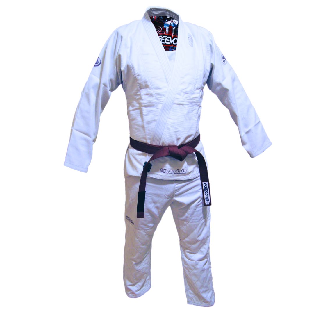 Reevo Oma Plata V2 Bjj Gi with Samurai drawstring knapsack