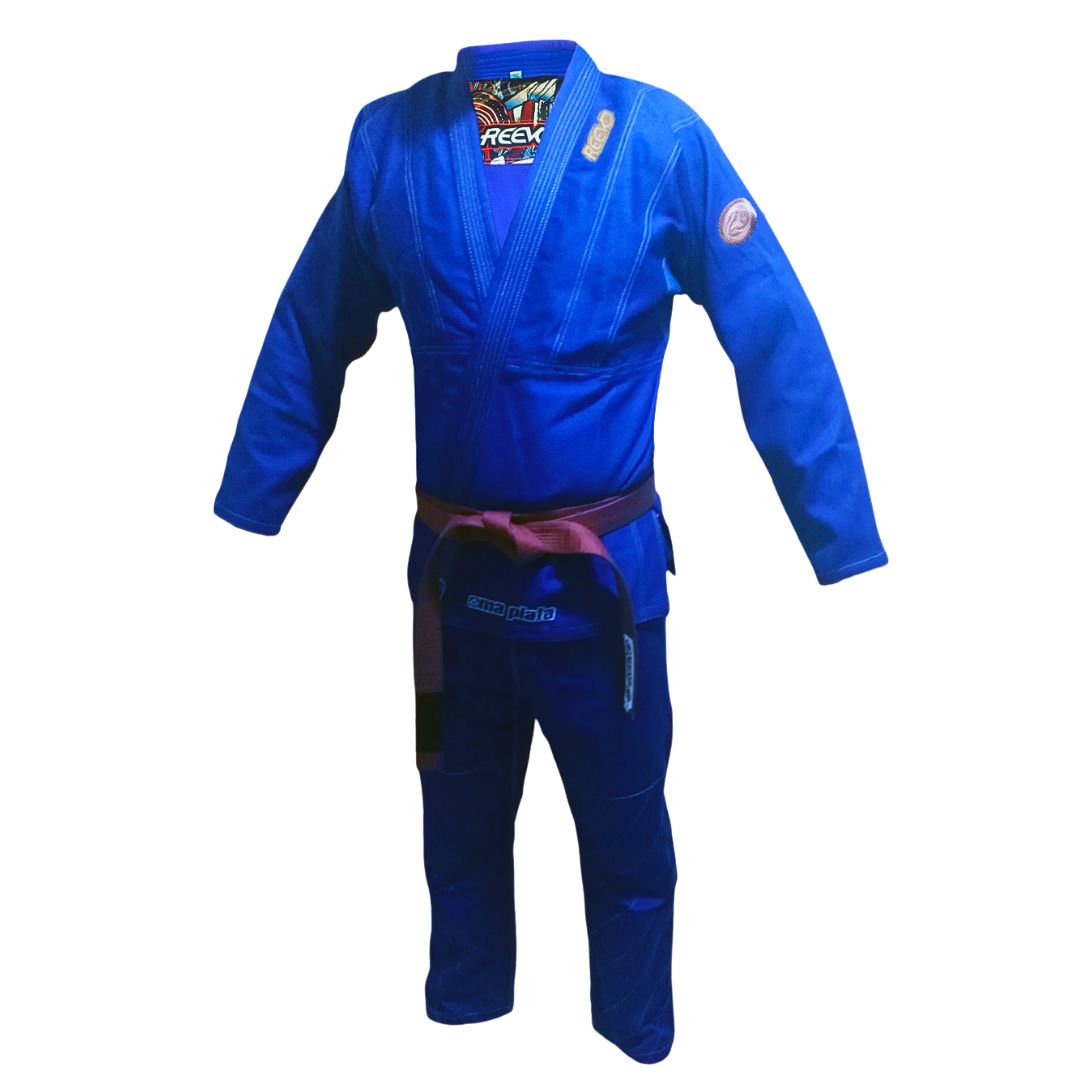 Reevo Oma Plata V2 Bjj Gi with Samurai drawstring knapsack