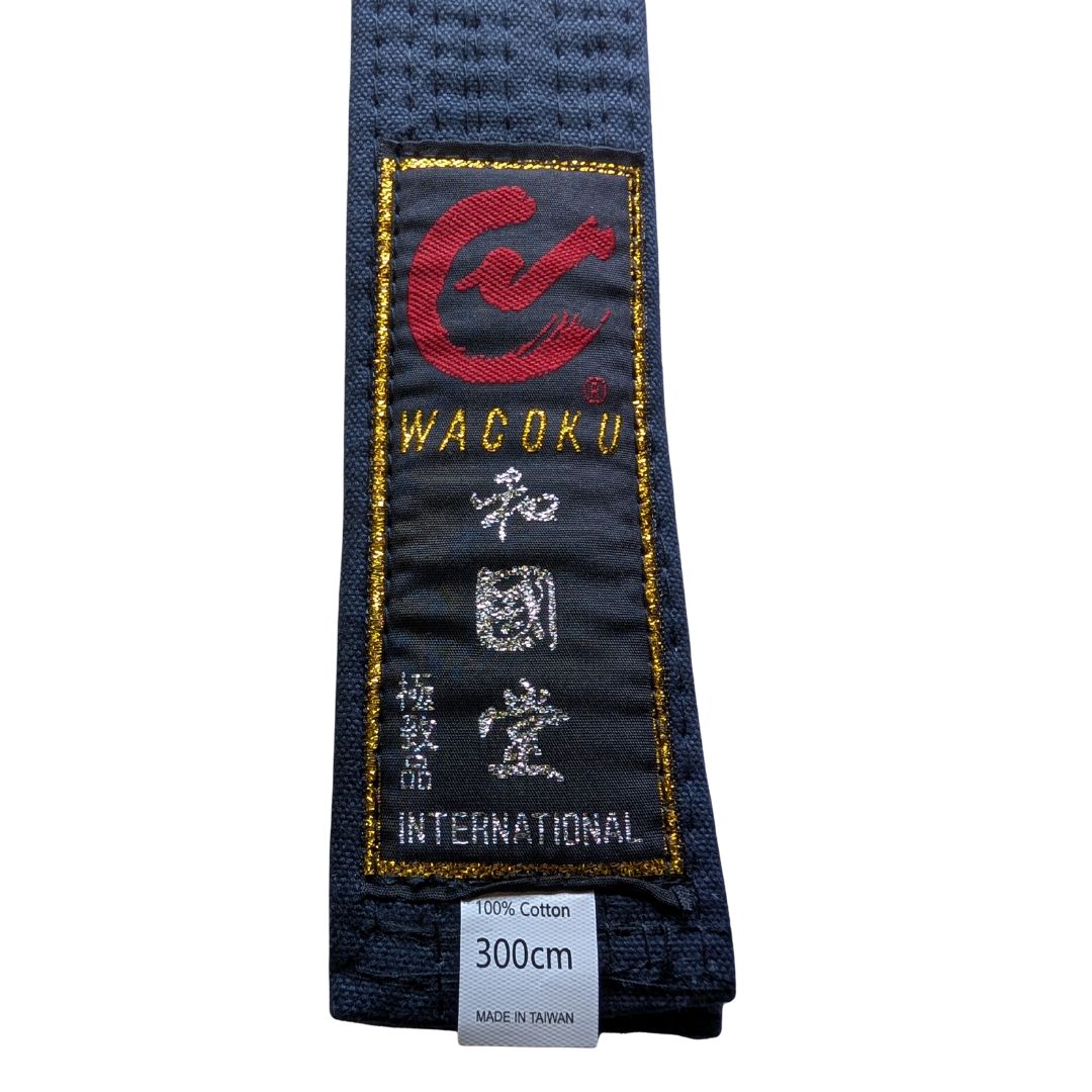 Wacoku Stone Washed Black Belt - Hatashita Retail
