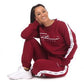 LADIES AUTOGRAPH SWEATPANTS - BURGUNDY