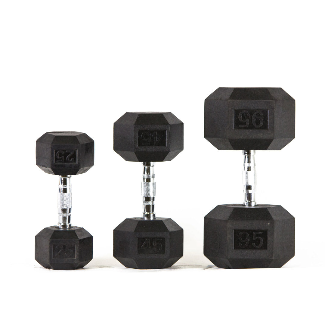 Rubber Coated Hex Dumbbell