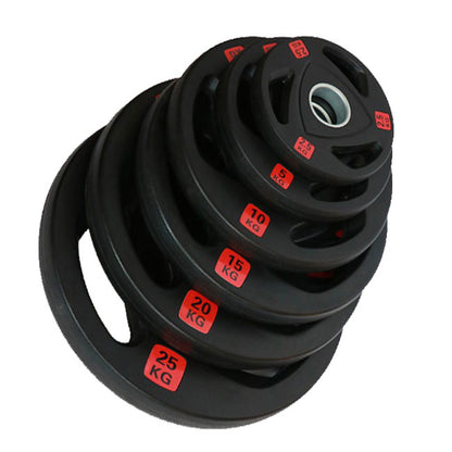 Rubber coated weight plates